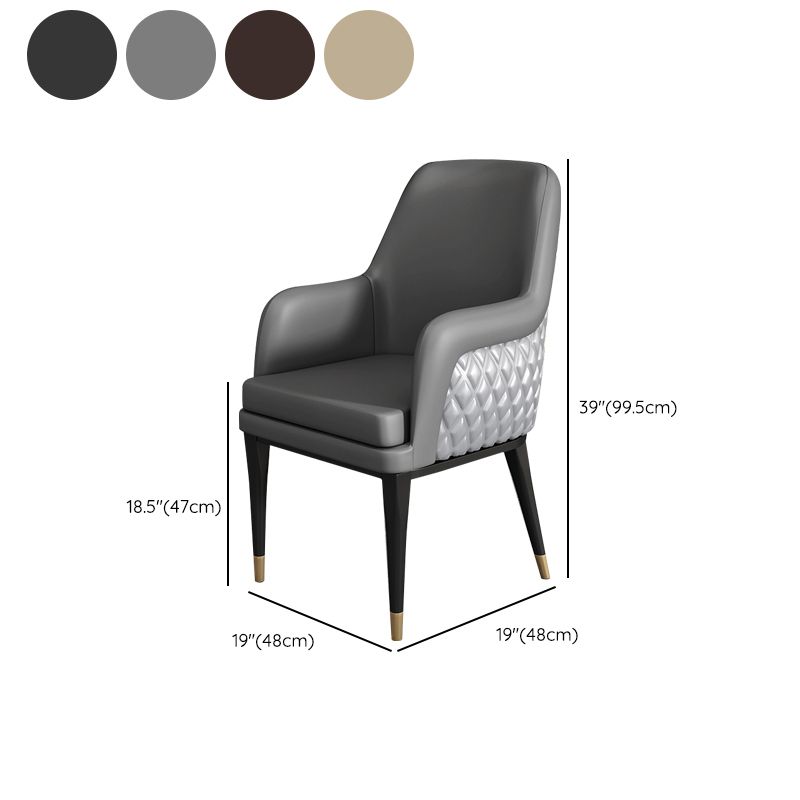 Luxusstil Metallstuhl fester Rücken Essen Küchenarm Stuhl für Esszimmer