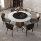 Stone Top Dining Table Contemporary Dining Table with Brown Pedestal Base Clearhalo ' dining_table' 'Dining Tables & Seating' 'Dining Tables' 'furn' 'furn_dining_table' 'Furniture' 'furniture_dining_table' 'Kitchen & Dining Furniture' 'kitchen&dining_furn' 'kitchen' 'kitchen_dining_table' 1200x1200_fa97b7e2-2ed1-4d9b-93a4-77002afe436e