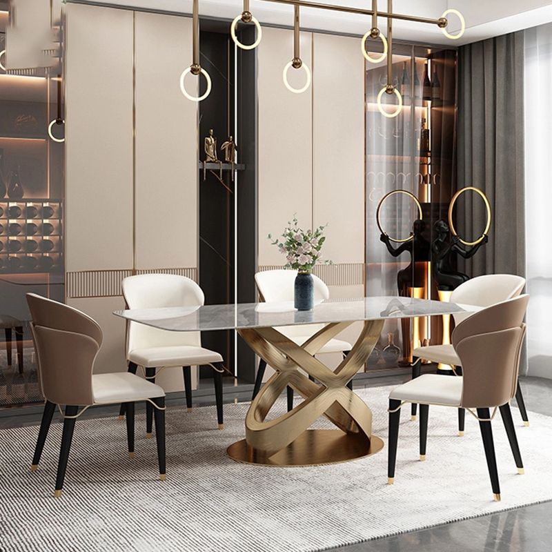 Minimalist Style Leather Dining Side Chairs Wingback Armless Chairs for Home Use Clearhalo ' kitchen&dining_furn' 'Dining Chairs' 'Dining Tables & Seating' 'dining_chair' 'furn' 'furn_dining_chair' 'Furniture' 'furniture_dining_chair' 'Kitchen & Dining Furniture' 'kitchen' 1200x1200_fa984da9-2950-4117-9318-6ba6d52c0141