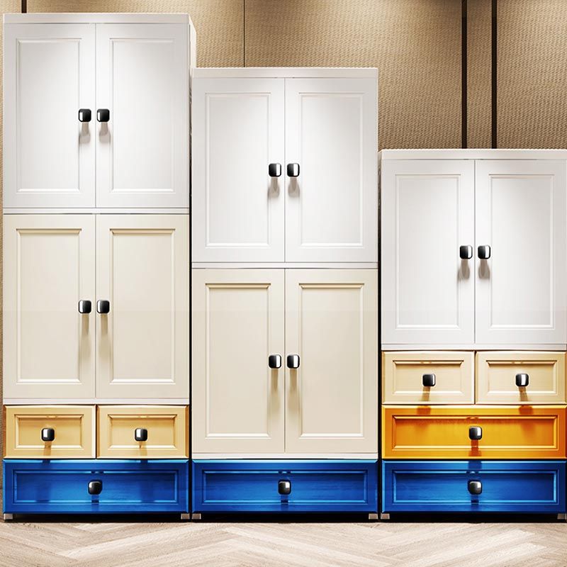 Plastic Wardrobe Armoire Contemporary Hinged Wardrobe Cabinet Clearhalo 'Armoires & Wardrobes' 'armoires_wardrobes' 'Bedroom Furniture' 'furn' 'furn_armoires_wardrobes' 'Furniture' 1200x1200_fa99b77e-2665-4830-a5e4-952713b51b41