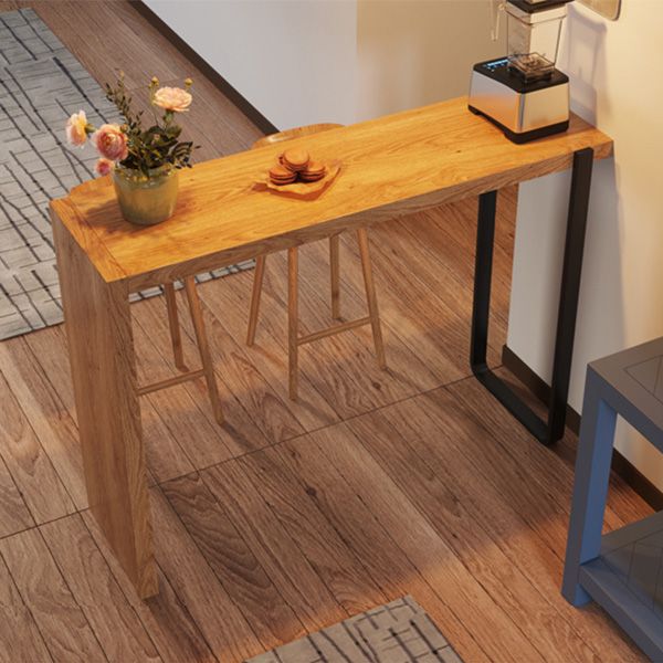 Juego de mesa de bar rectangular para interiores, mesa de bar de madera maciza de 1/3 piezas con taburete de bar sin respaldo