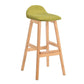 Tabouret de bas de pied de bas de pied de lin scandinave 27,55 '' tabouret de bar en caoutchouc
