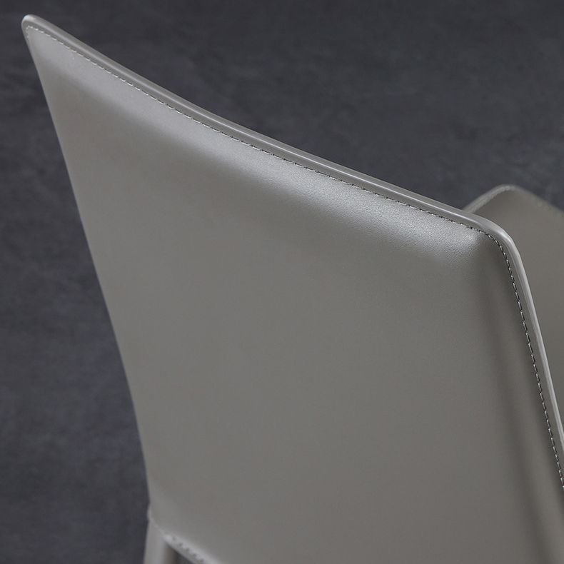 Contemporary Leather Curved Side Chair Matte Finish Parsons Chair Clearhalo ' kitchen&dining_furn' 'Dining Chairs' 'Dining Tables & Seating' 'dining_chair' 'furn' 'furn_dining_chair' 'Furniture' 'furniture_dining_chair' 'Kitchen & Dining Furniture' 'kitchen' 1200x1200_fa9dcfeb-57ce-46a4-9f4a-5d7fbdf277d8