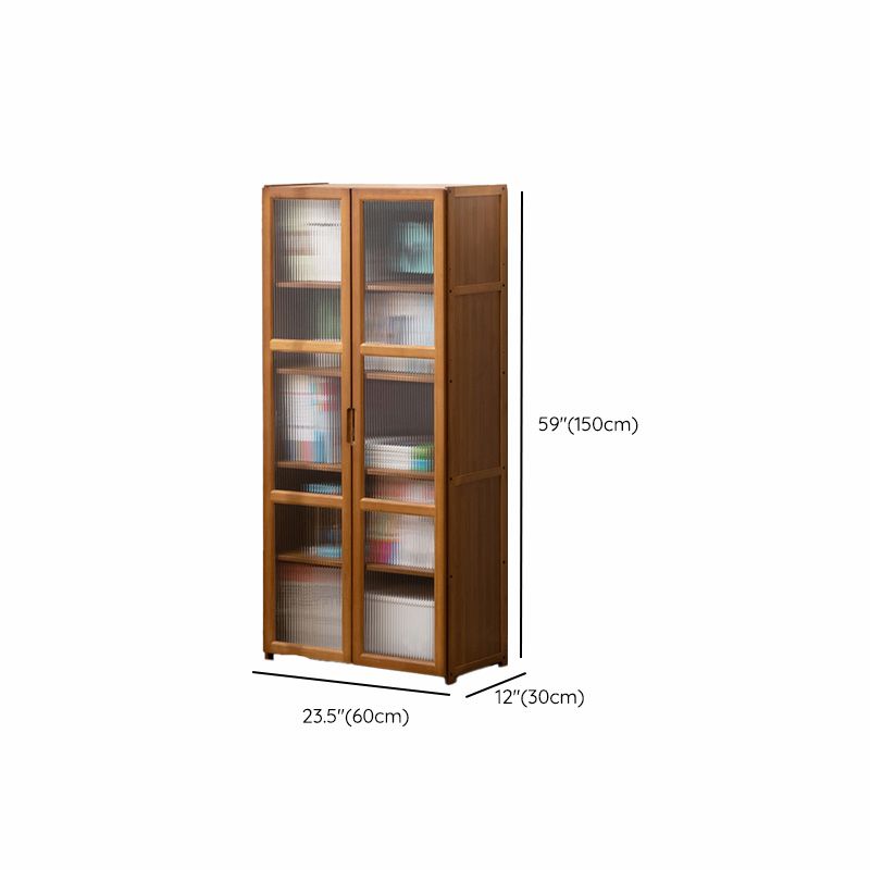 Contemporary Brown Accent Cabinet with Acrylic Doors Rectangle Cabinet Clearhalo 'Cabinets & Chests' 'cabinets_chests' 'furn' 'furn_cabinets_chests' 'Furniture' 'Living Room Furniture' 1200x1200_faa1c6a4-73cf-47a3-baa5-6b09411f07c0