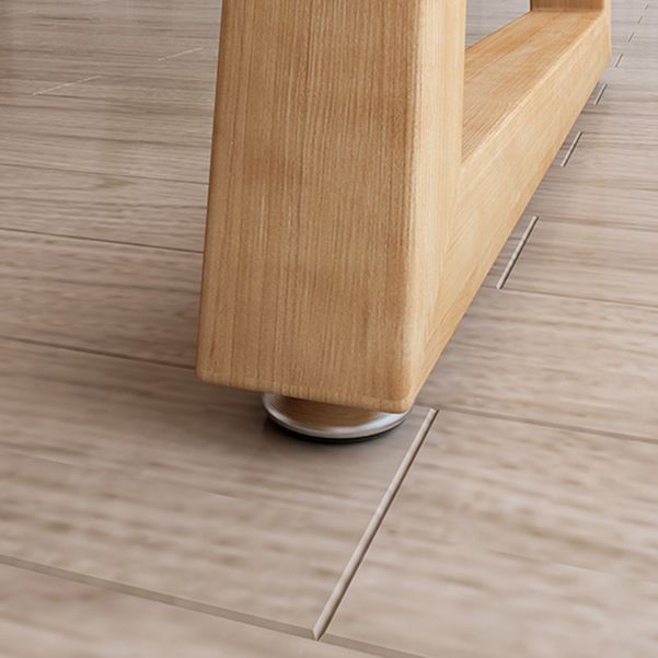 Bureau de bureau naturel contemporain Bureau d'écriture en bois massif rectangulaire