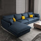 127.95" L Contemporary Sectional Blue Square Arm Sectional for Living Room