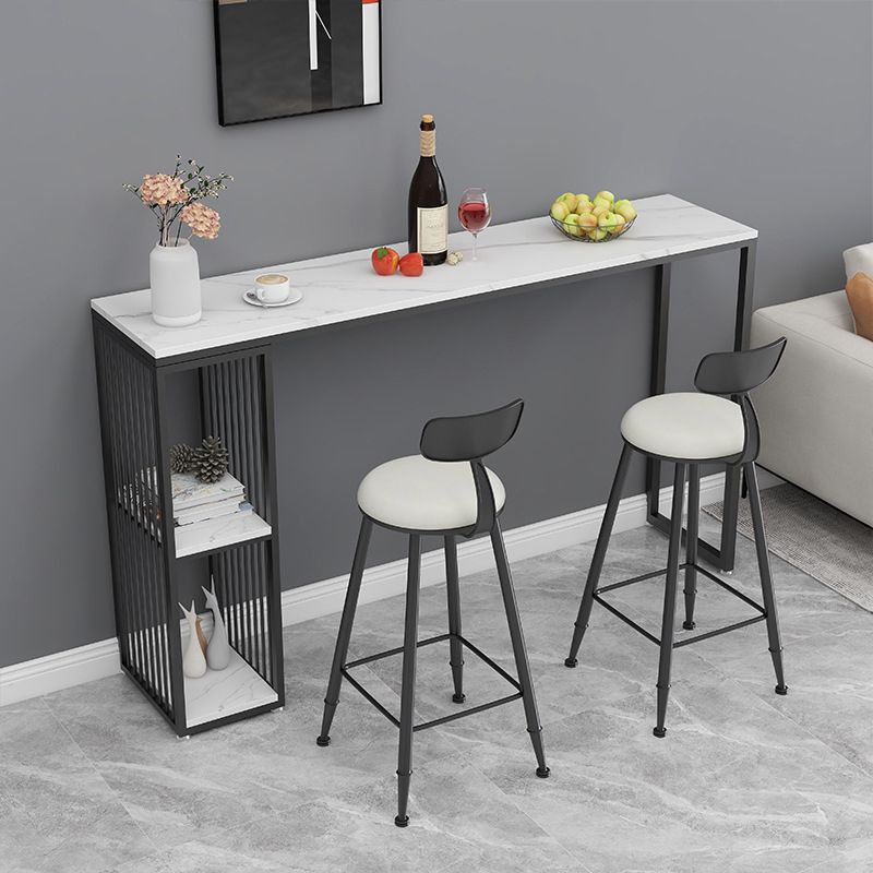 Contemporary Sintered Stone Table Rectangle Bar Counter Table for Home Clearhalo 'Bar Furniture' 'Bar Tables' 'bar_tables' 'furn' 'furn_bar_tables' 'Furniture' 'furniture_bar_tables' 'Kitchen & Dining Furniture' 1200x1200_faac6f8c-2c56-4ed6-904e-0d1b75e818d5