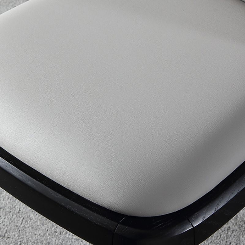 Leather Industrial Restaurant Side Chair Parsons Gray Dining Chair with Black Legs Clearhalo ' kitchen&dining_furn' 'Dining Chairs' 'Dining Tables & Seating' 'dining_chair' 'furn' 'furn_dining_chair' 'Furniture' 'furniture_dining_chair' 'Kitchen & Dining Furniture' 'kitchen' 1200x1200_faaca405-5c57-407d-8acc-100634758fc4