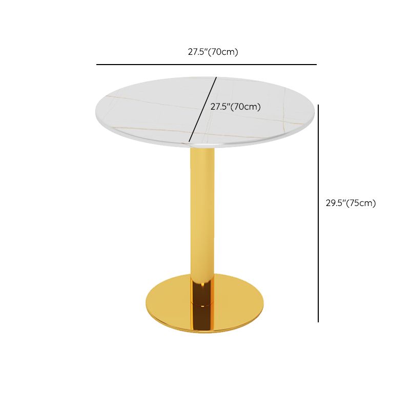 Glam -stijl gesinterde stenen dinerset rond 1/2/3/4/5 stukken eettafel set