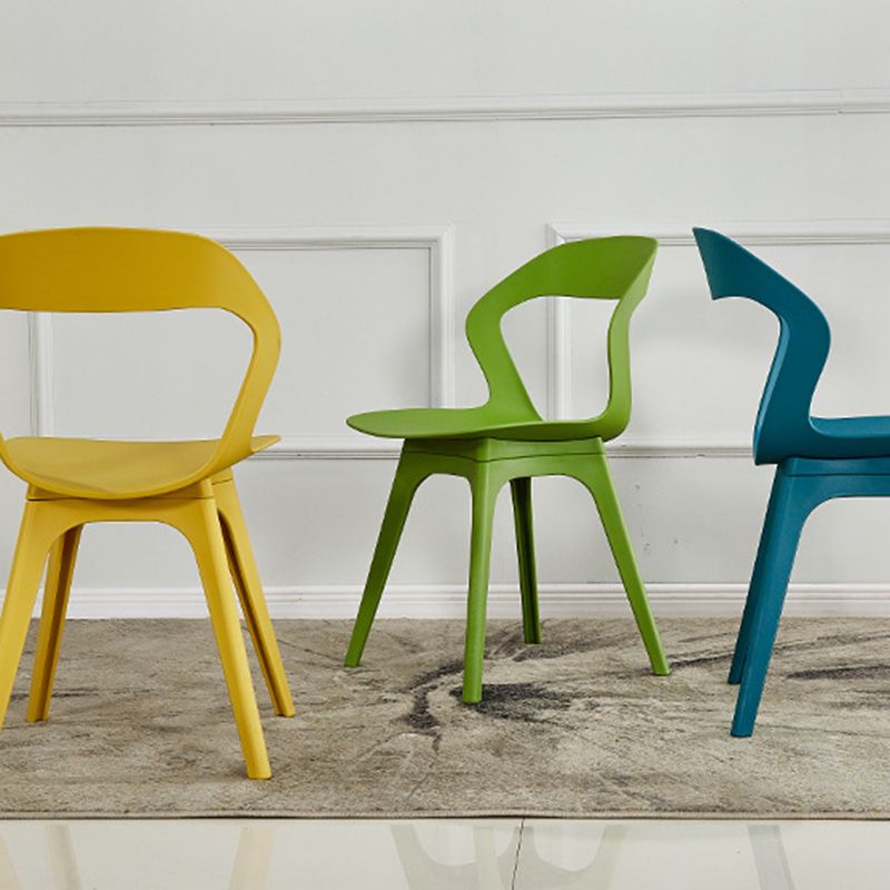Scandinavian Home Side Chair Indoor Open Back Plastic Dining Room Chair Set Clearhalo ' kitchen&dining_furn' 'Dining Chairs' 'Dining Tables & Seating' 'dining_chair' 'furn' 'furn_dining_chair' 'Furniture' 'furniture_dining_chair' 'Kitchen & Dining Furniture' 'kitchen' 1200x1200_faae3bf8-e304-42e2-93fe-3aa3c588cbd9