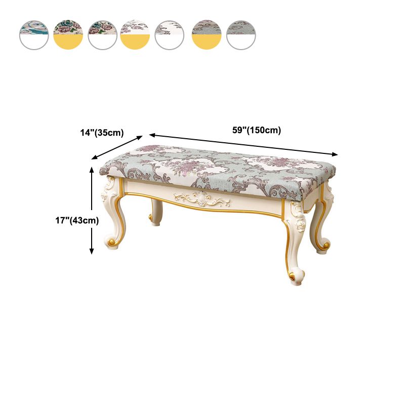 13.8" W Victorian Bench Manufactured Wood Cushioned Seating Bench Clearhalo 'Benches' 'Chairs & Seating' 'furn' 'furn_benches' 'Furniture' 'Living Room Furniture' 1200x1200_faaeae37-a38d-4c2c-a81f-63c587141095