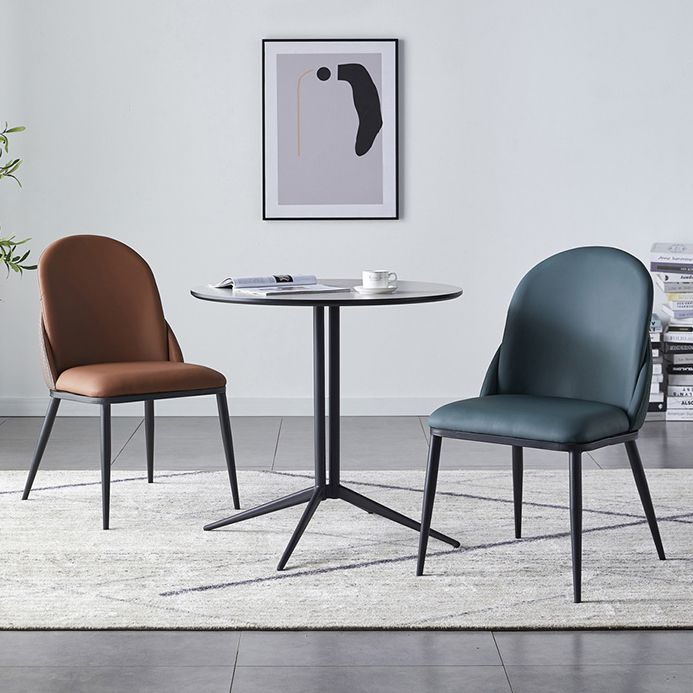 Contemporary Style Dining Chair Armless Metal Side Parsons Chairs for Kitchen Clearhalo ' kitchen&dining_furn' 'Dining Chairs' 'Dining Tables & Seating' 'dining_chair' 'furn' 'furn_dining_chair' 'Furniture' 'furniture_dining_chair' 'Kitchen & Dining Furniture' 'kitchen' 1200x1200_faaff80a-ce05-4f95-a917-d6c156934ed6