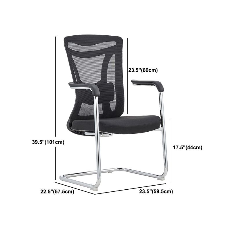 Chaise contemporaine en maille à dossier haut avec support lombaire réglable