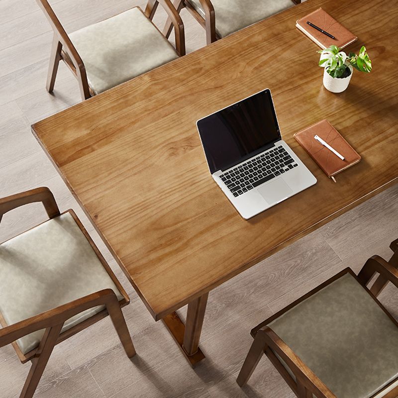 Rectangle Solid Wood White Dining Table Simplicity Trestle Base Table for Dining Room Clearhalo ' dining_table' 'Dining Tables & Seating' 'Dining Tables' 'furn' 'furn_dining_table' 'Furniture' 'furniture_dining_table' 'Kitchen & Dining Furniture' 'kitchen&dining_furn' 'kitchen' 'kitchen_dining_table' 1200x1200_fab2c43a-9a98-4b85-8465-9e1cb60e1425