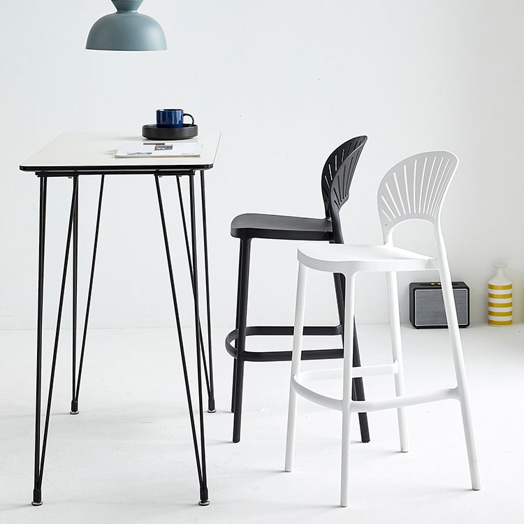 Industrial Armless Low Back Bar Stool Indoor Stackable Plastic Bar Stool Clearhalo 'Bar Furniture' 'Bar Stools' 'bar_stools' 'furn' 'furn_bar_stools' 'Furniture' 'Kitchen & Dining Furniture' 1200x1200_fab3c080-2ab2-4352-9304-82f619852f73