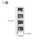 Glam Champagne/White White chiuse Back Standard Wood Shelfcase per soggiorno
