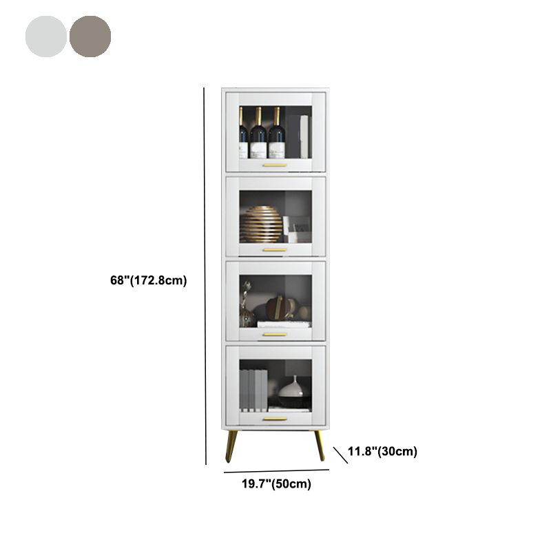 Glam Champagne/White Closed Back Standard Wood Shelf Bookcase for Living Room Clearhalo 'Bookcases' 'furn' 'furn_bookcases' 'Furniture' 'Office Furniture' 1200x1200_fab91507-cc32-495c-9b1b-b27279690216