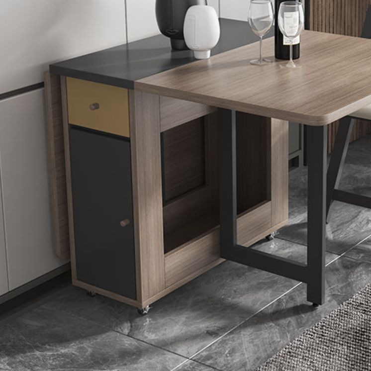 1/3/5 pezzi Forma rettangolare sedia da pranzo contemporanea e set da tavolo