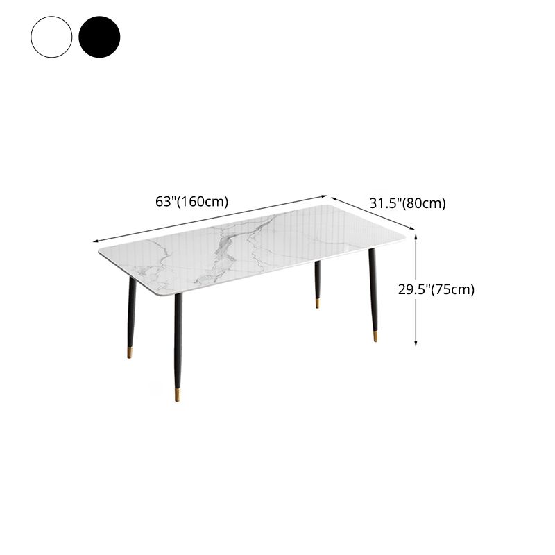 Nordic 1/2/5/7 Pieces Dining Set Sintered Stone Dining Table with Leather Chairs Clearhalo 'Dining Room Sets' 'Dining Tables & Seating' 'dining_room_set' 'furn' 'furn_dining_room_set' 'Furniture' 'furniture_dining_room_set' 'Kitchen & Dining Furniture' 'kitchen&dining_furn' 'kitchen' 1200x1200_faba16d1-afa2-458e-871c-2e607e88a08b