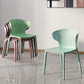 Scandinavian Home Wingback Side Chair Matte Finish Plastic Dining Chair