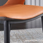 Sillas de comedor de cuero de falso sillón de brazo trasero de estilo moderno para comedor
