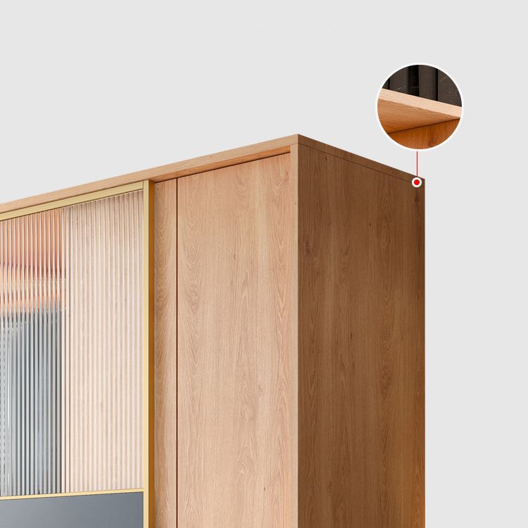 Sliding Engineered Wood Wardrobe Closet Modern Wardrobe Cabinet Clearhalo 'Armoires & Wardrobes' 'armoires_wardrobes' 'Bedroom Furniture' 'furn' 'furn_armoires_wardrobes' 'Furniture' 1200x1200_fabc8fbe-6010-4922-b333-a7c6343ddc6a