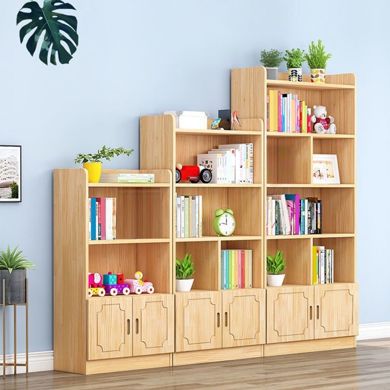 Modern Floor Vertical Bookshelf Brown Closed Back Wooden Shelf Bookcase for Bedroom Clearhalo 'Bookcases' 'furn' 'furn_bookcases' 'Furniture' 'Office Furniture' 1200x1200_fabc937a-7bc0-4cb8-a1e6-4f381a0c52de