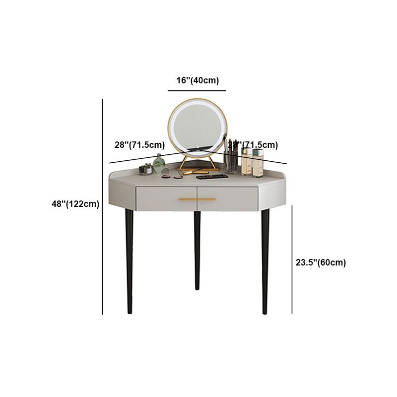 Zeitgenössischer hölzerner Make-up Eitelkeit mit Schublade in Grau für Schlafzimmer