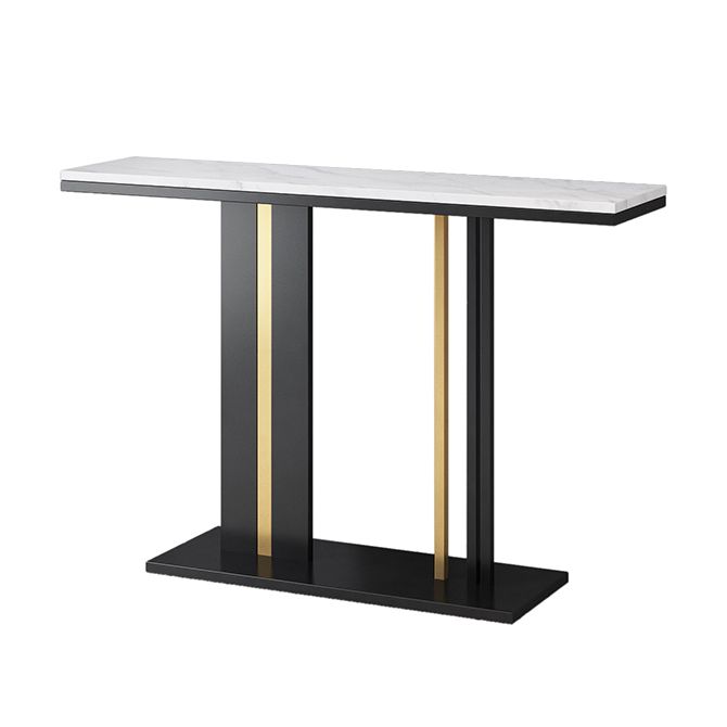 Modern Stone Console Tabla 1 Estante de 31.5 "Mesa al final de la altura para Hall