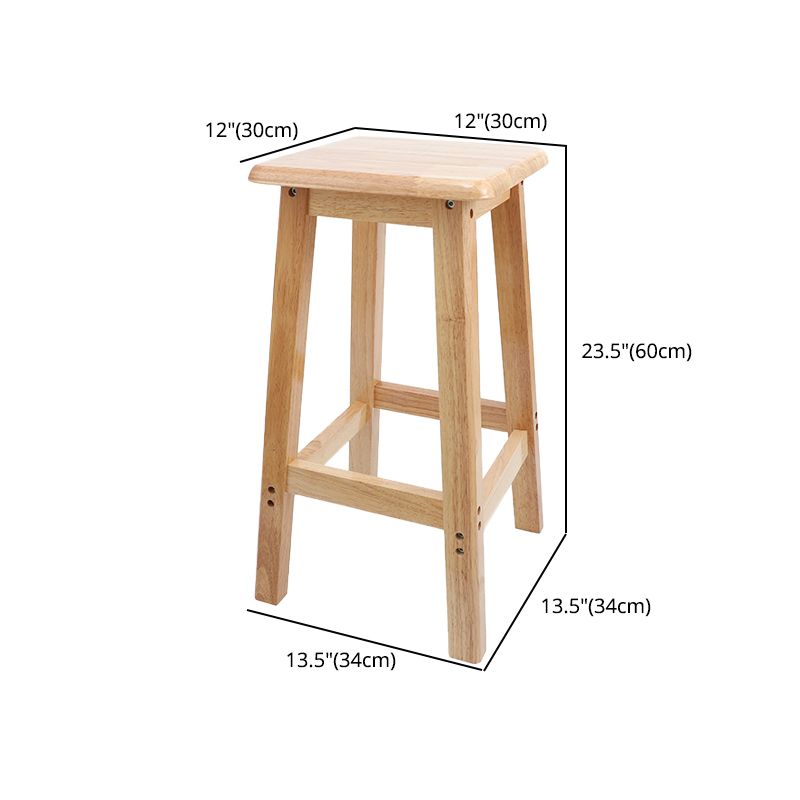 Modern Armless Backless Counter Stool Wood Household Bar Stool with Wooden Seat and Pedal Clearhalo 'Bar Furniture' 'Bar Stools' 'bar_stools' 'furn' 'furn_bar_stools' 'furniture_bar_stools' 'Kitchen & Dining Furniture' 'kitchen&dining_furn' 'kitchen' 'kitchen_furn' Furniture' 1200x1200_fac0bbc7-f15f-4a3d-ac14-8b61e10f48ae