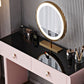 Light Glass Top Makeup Vanity Desk Storage Box Makeup Vanity Set Clearhalo 'Bedroom Furniture' 'furn' 'furn_makeup_vanities' 'Furniture' 'Makeup Vanities' 'makeup_vanities' 1200x1200_fac0d767-7174-40d8-a1ed-919b8f04c55c