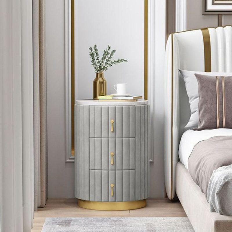 Modernism Storage Night Table 3 Drawers Bed Nightstand for Home Clearhalo 'Bedroom Furniture' 'furn' 'furn_night_stand' 'Furniture' 'night_stand' 'Nightstands' 1200x1200_fac0fd5e-8b8c-45f7-bf3c-06e002755003