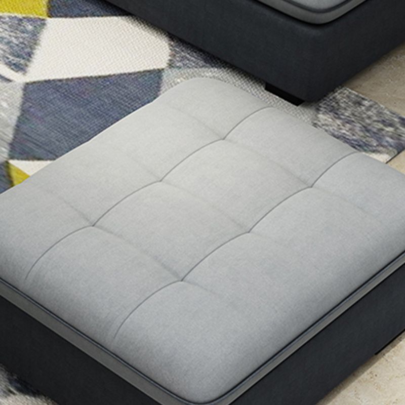 Divano in lino da fattoria con cantiera cuscino braccio a 4 posti