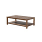 17"H moderner Couchtisch aus massivem Holz, Kaffee-Cocktailtisch mit Stauraum