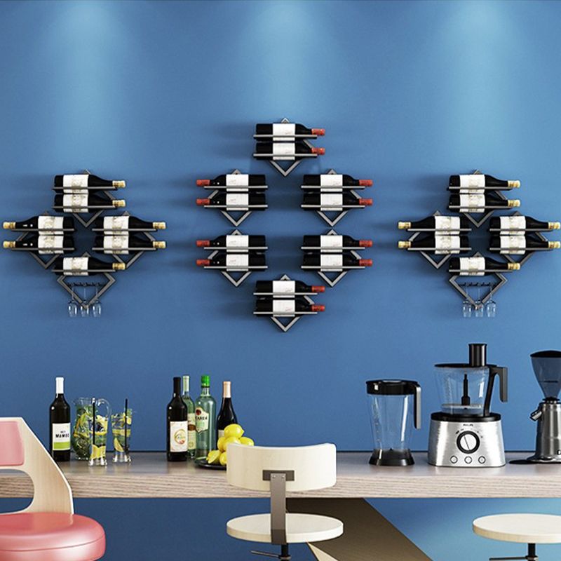 Metal Wall Mounted Wine Glass Rack Contemporary Wine Holder for Kitchen Clearhalo 'furn' 'furn_wine_racks' 'Furniture' 'Kitchen & Dining Furniture' 'Wine Racks' 'wine_racks' 1200x1200_fac315b3-fb4b-40ff-8c52-6d701d0a4ee0