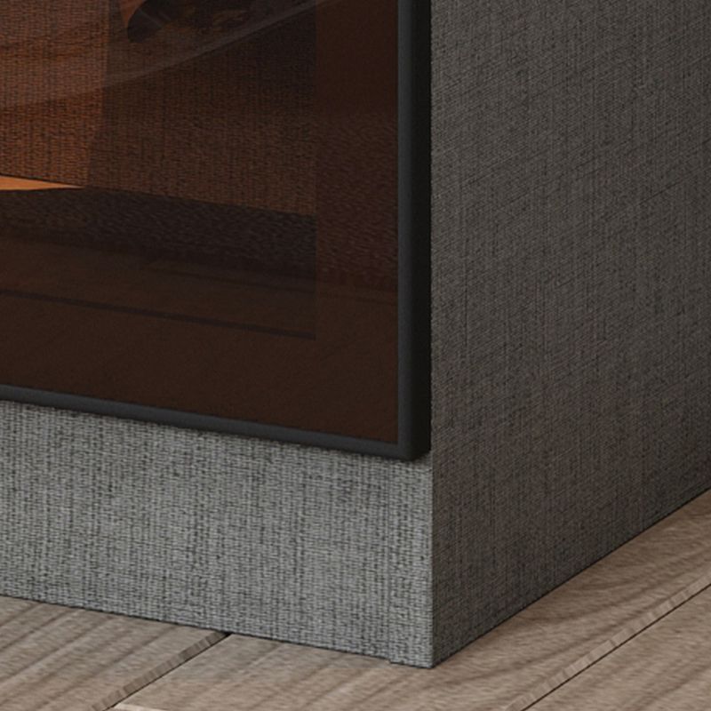 Armario de vestuario de madera gris de vestuario de estilo contemporáneo con estantes