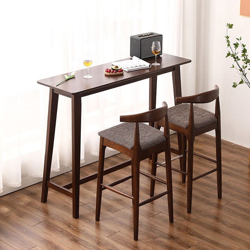 Solid Wood Bar Table Traditional Luxury Rectangle Bar Table with Trestle Base Clearhalo 'Bar Furniture' 'Bar Tables' 'bar_tables' 'furn' 'furn_bar_tables' 'Furniture' 'Kitchen & Dining Furniture' 1200x1200_fac4c820-76ba-471d-8ca7-22e3de3f410c