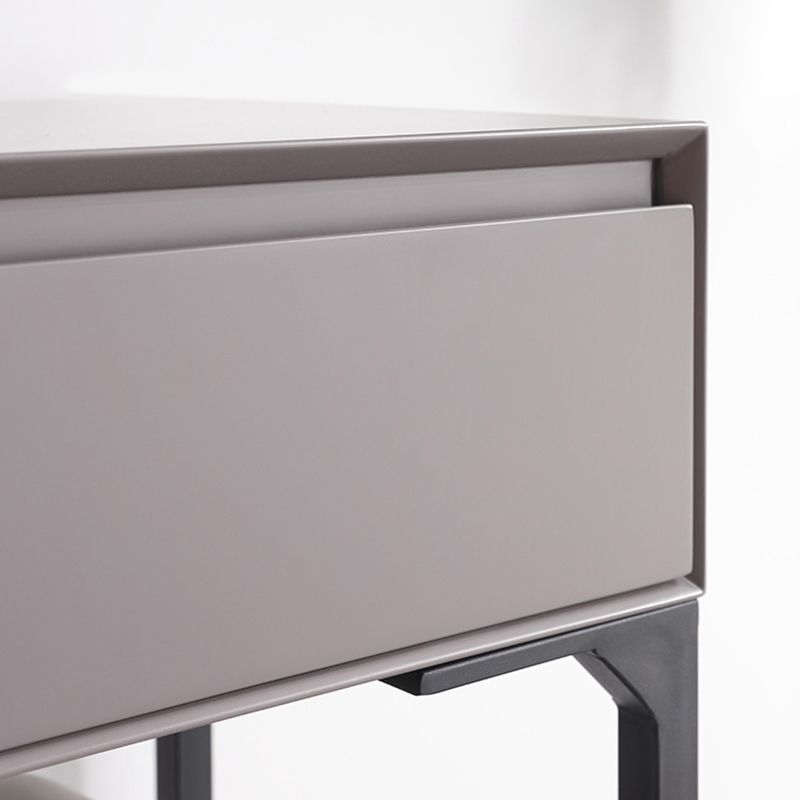 Moderne grijze ijdelheid gespiegelde houtmake -upkruidtafel ontlasting set