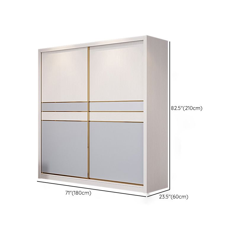 Puertas corredizas de dormitorio Armario gabinete de almacenamiento de madera costera