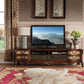 Mueble para TV de estilo tradicional, mueble para TV de madera de abedul con 6 cajones