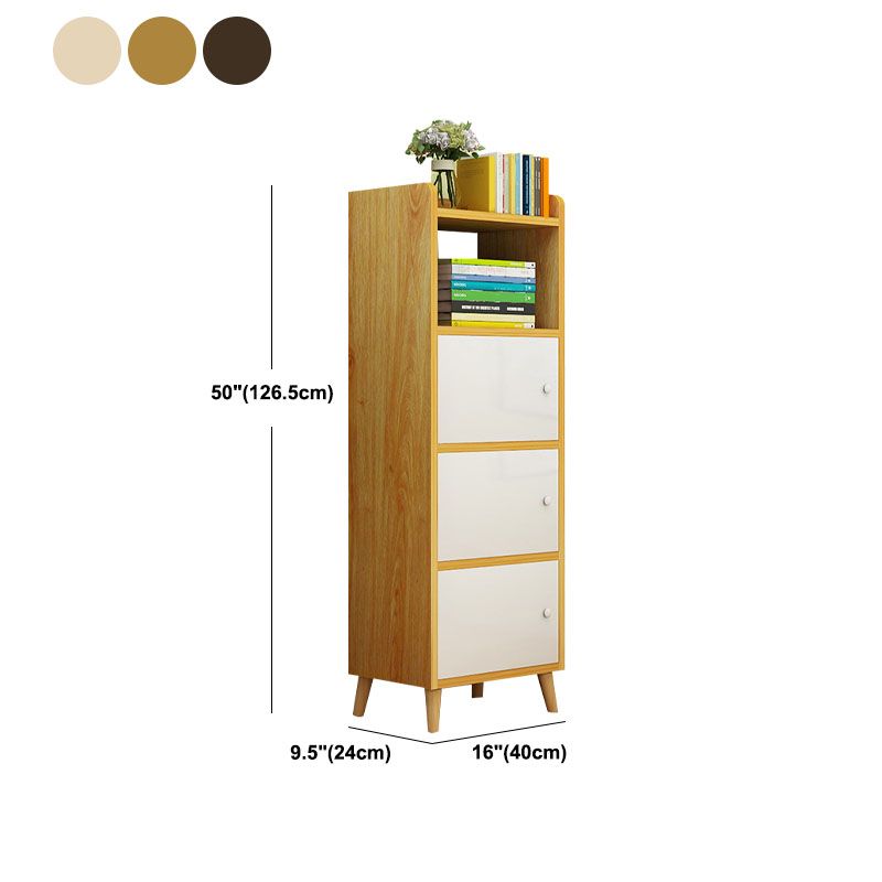 9.4 "W moderne houten boekenplank gesloten achterste plank boekenkast met deuren