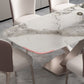Minimalist Style Sintered Stone Dining Table with White Fixed Table and Trestle Base for Home Use Clearhalo 'Dining Room Sets' 'Dining Tables & Seating' 'dining_room_set' 'furn' 'furn_dining_room_set' 'Furniture' 'furniture_dining_room_set' 'Kitchen & Dining Furniture' 'kitchen&dining_furn' 'kitchen' 1200x1200_fac84c1c-e0b3-4cb5-a2ab-bc7a36267da5