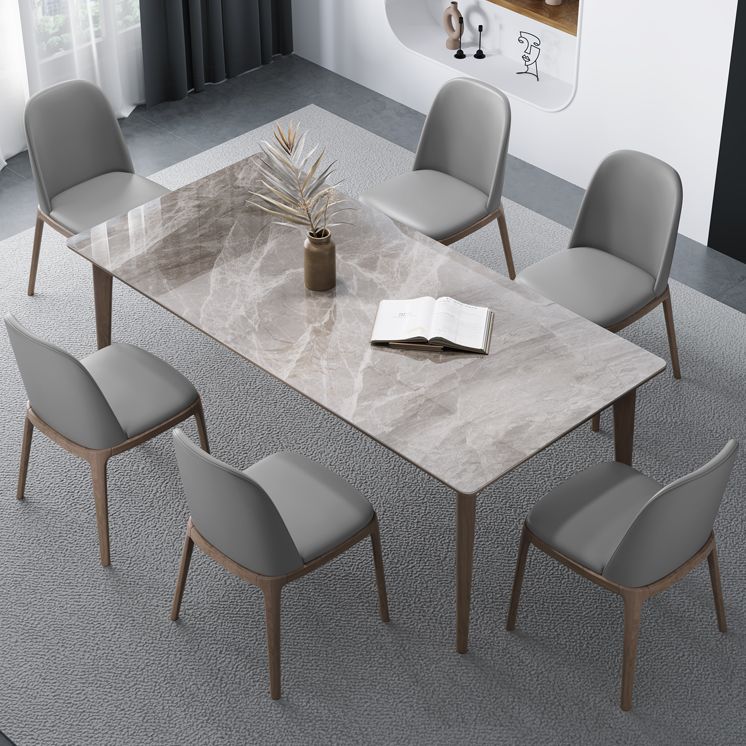 Medieval Modern Sintered Stone Dining Table Rectangle Table with Wooden 4 Legs Clearhalo 'Dining Tables & Seating' 'Dining Tables' 'dining_table' 'furn' 'furn_dining_table' 'Furniture' 'furniture_dining_table' 'Kitchen & Dining Furniture' 'kitchen' 'kitchen_dining_table' 1200x1200_fac88492-9136-4e6d-b1b9-f3f7be0ea5ca