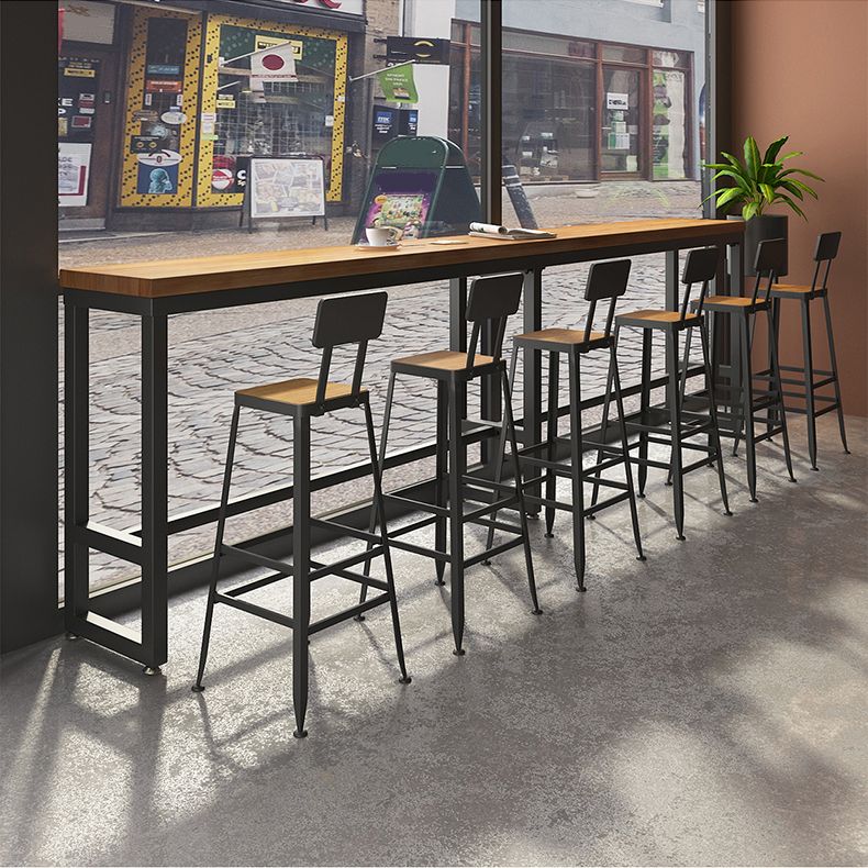 Mesa de comedor de madera de pino, mesa de Bar rectangular moderna para tienda de té con leche y cafetería