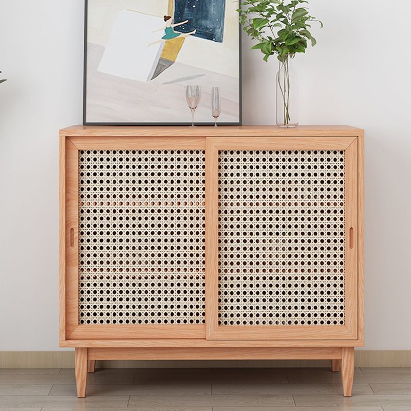 35.43"H Sideboard Contemporary Style Solid Wood Dining Server for Living Room Kitchen Clearhalo 'buffet_sideboard' 'Buffets & Sideboards' 'furn' 'furn_buffet_sideboard' 'Furniture' 'Kitchen & Dining Furniture' 1200x1200_fac8d128-0e39-4744-98ce-b4889e03bcb1