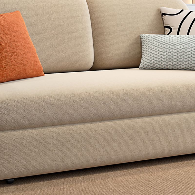 Canapé de bras rond brun clair