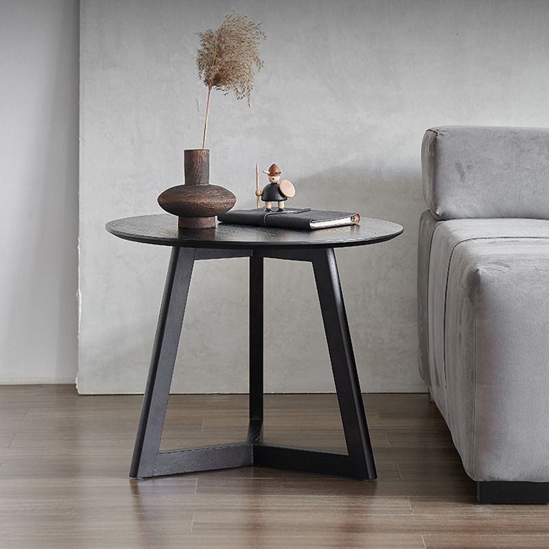 Tableau latérale rond en bois massif en bois massif scandinave 19,6 pouces