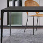 Table de salle à manger de style simplicité Table de salle à manger rectangulaire en pierre en noir