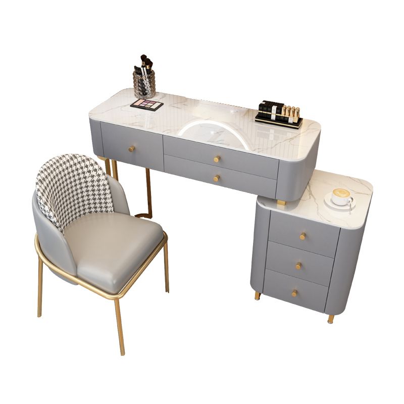 Glam Stone dormitorio tocador escritorio de 6 cajas tocadoras de tocador