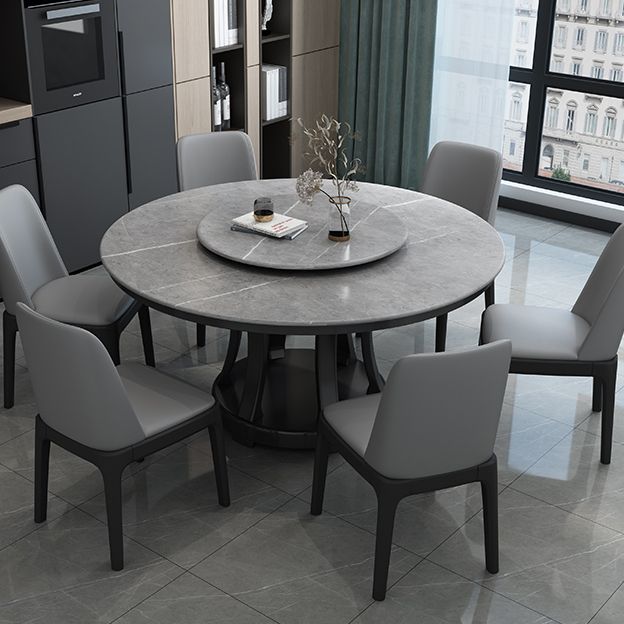Contemporary Sintered Stone Round Dining Table Standard Kitchen Dining Table with Pedestal Base Clearhalo ' dining_table' 'Dining Tables & Seating' 'Dining Tables' 'furn' 'furn_dining_table' 'Furniture' 'furniture_dining_table' 'Kitchen & Dining Furniture' 'kitchen&dining_furn' 'kitchen' 'kitchen_dining_table' 1200x1200_facfd0d6-6412-4d58-8c02-4a864a0d37c6